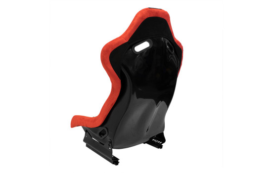 Siège sport 'LV' - Noir/Rouge - Dossier fixe en polyester - avec glissières, Image 2