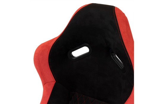 Siège sport 'LV' - Noir/Rouge - Dossier fixe en polyester - avec glissières, Image 6