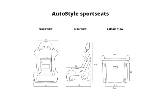 Siège sport 'MO' - Cuir synthétique noir - Dossier fixe en polyester, Image 10