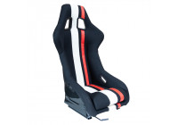 Siège sport 'MO' - Noir/Rouge/Blanc - Dossier fixe en polyester