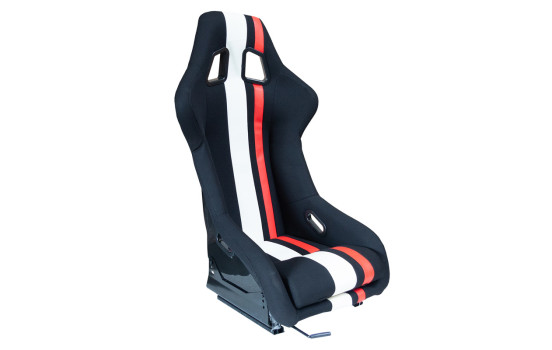 Siège sport 'MO' - Noir/Rouge/Blanc - Dossier fixe en polyester