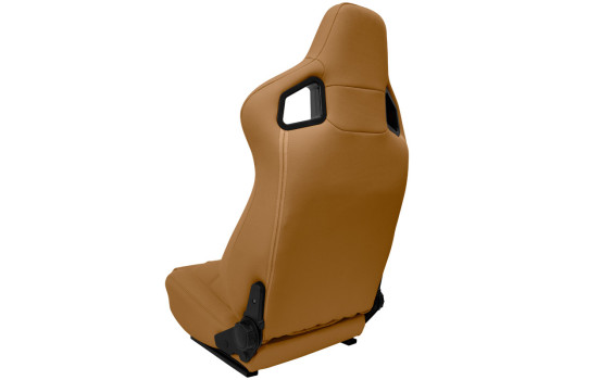 Chaise de sport 'GK' - Cuir artificiel beige - Dossier réglable des deux côtés - toboggans inclus, Image 2