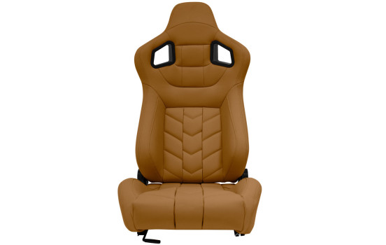 Chaise de sport 'GK' - Cuir artificiel beige - Dossier réglable des deux côtés - toboggans inclus, Image 3