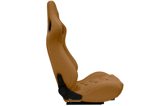 Chaise de sport 'GK' - Cuir artificiel beige - Dossier réglable des deux côtés - toboggans inclus, Image 4