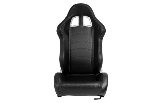 Siège sport 'DS' - Similicuir aspect carbone - Dossier réglable des deux côtés, Image 3