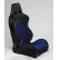 Siège sport 'Eco' - Simili cuir noir/bleu - dossier réglable - glissières incluses