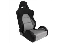Siège sport 'Eco Soft' - Noir/Gris - Dossier réglable des deux côtés - avec glissières