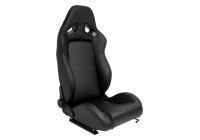 Siège sport 'LH' - Cuir artificiel noir - Dossier réglable des deux côtés - incl
