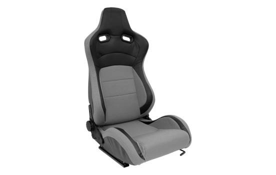 Siège sport 'MS' - Noir/Gris - Dossier réglable des deux côtés