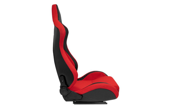 Siège sport 'MS' - Noir/Rouge - Dossier réglable des deux côtés, Image 4