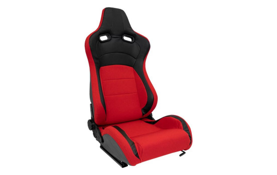 Siège sport 'MS' - Noir/Rouge - Dossier réglable des deux côtés