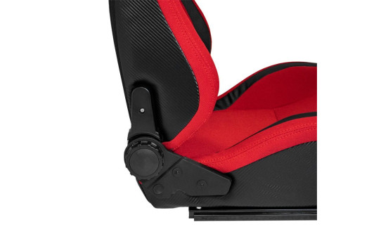 Siège sport 'MS' - Noir/Rouge - Dossier réglable des deux côtés, Image 5