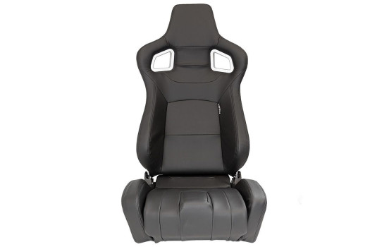 Siège sport 'RS6-II' - Cuir artificiel noir mat - Dossier réglable des deux côtés, Image 3