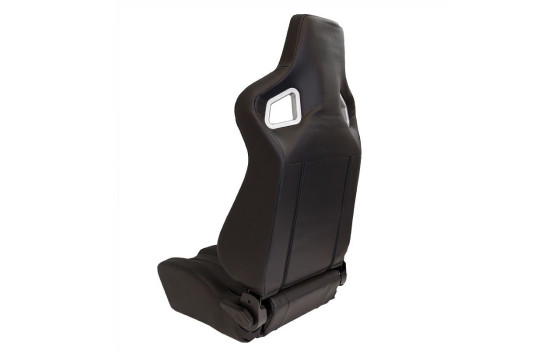 Siège sport 'RS6-II' - Cuir artificiel noir mat - Dossier réglable des deux côtés, Image 2