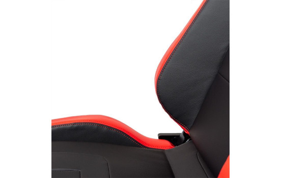 Siège sport 'RS6-II' - Cuir synthétique noir mat/rouge - Dossier réglable des deux côtés, Image 7