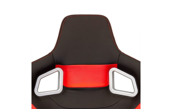 Siège sport 'RS6-II' - Cuir synthétique noir mat/rouge - Dossier réglable des deux côtés, Image 8