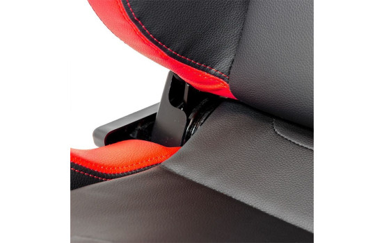 Siège sport 'RS6-II' - Cuir synthétique noir mat/rouge - Dossier réglable des deux côtés, Image 6