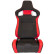 Siège sport 'RS6-II' - Tissu Noir/Rouge - Dossier réglable des deux côtés - incl, Vignette 2