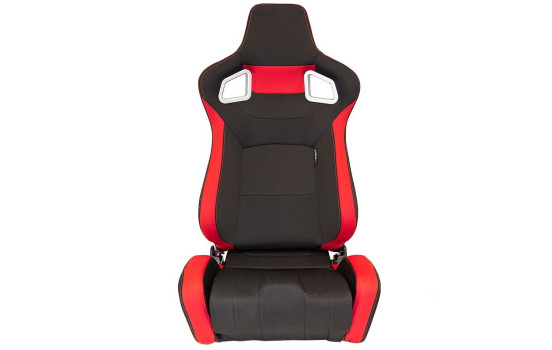 Siège sport 'RS6-II' - Tissu Noir/Rouge - Dossier réglable des deux côtés - incl, Image 2