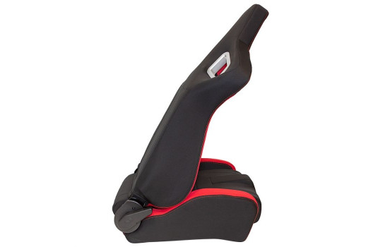Siège sport 'RS6-II' - Tissu Noir/Rouge - Dossier réglable des deux côtés - incl, Image 3
