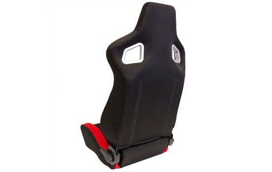 Siège sport 'RS6-II' - Tissu Noir/Rouge - Dossier réglable des deux côtés - incl, Image 4