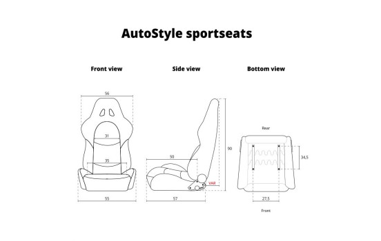 Siège sport 'TN' - Noir - Dossier réglable des deux côtés - incl, Image 10