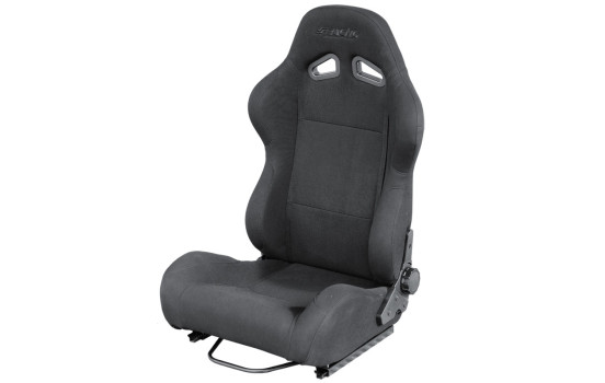 Siège sport Simoni Racing Max en tissu noir, réglable des deux côtés