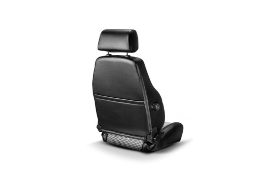 Siège sport Sparco GT - Similicuir noir + microfibre « Rétro » noir/blanc - Réglable, Image 2