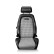 Siège sport Sparco GT - Similicuir noir + microfibre « Rétro » noir/blanc - Réglable, Vignette 3