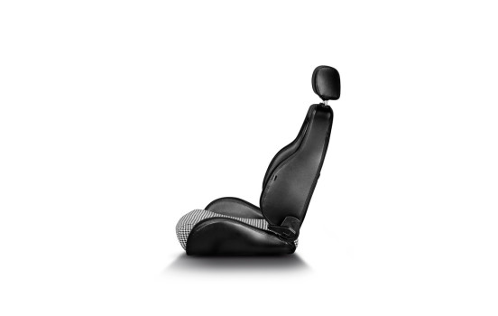 Siège sport Sparco GT - Similicuir noir + microfibre « Rétro » noir/blanc - Réglable, Image 5