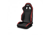 Siège sport Sparco R100 MY22 Noir/Rouge (Réglable)