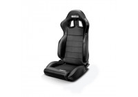 Siège sport Sparco R100 MY22 Noir Similicuir + Coutures blanches (Réglable)