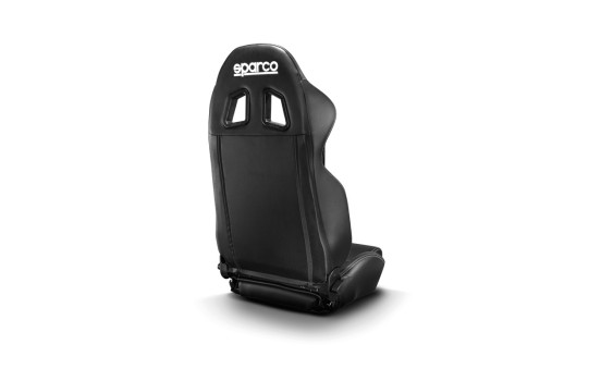 Siège sport Sparco R100 MY22 Noir Similicuir + Coutures blanches (Réglable), Image 2