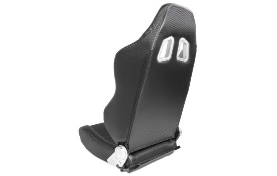 Siège sport « Type Z » – Aspect carbone noir – Dossier réglable double face – avec repose-pieds, Image 2
