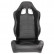 Siège sport « Type Z » – Aspect carbone noir – Dossier réglable double face – avec repose-pieds, Vignette 3