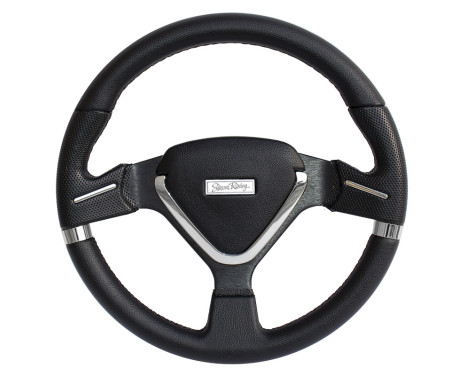 Cintre Simoni Racing Sport Montecarlo 350mm - Cuir Noir