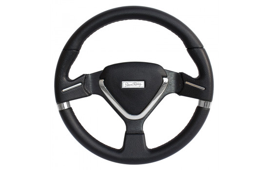 Cintre Simoni Racing Sport Montecarlo 350mm - Cuir Noir