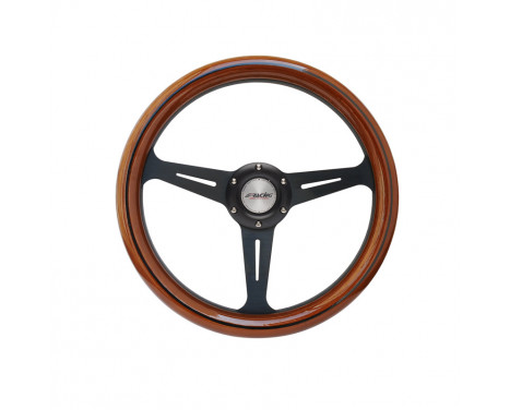 Simoni Racing Volant Sport Futa 350mm - Bois véritable / Noir