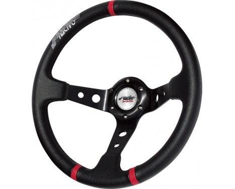 Volant Sport Simoni Racing Gravel 350mm - Cuir synthétique noir (Deep Dish), Image 2