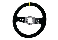 Volant sport Simoni Racing Rally 320mm - Daim Noir (Deep Dish - 47mm)