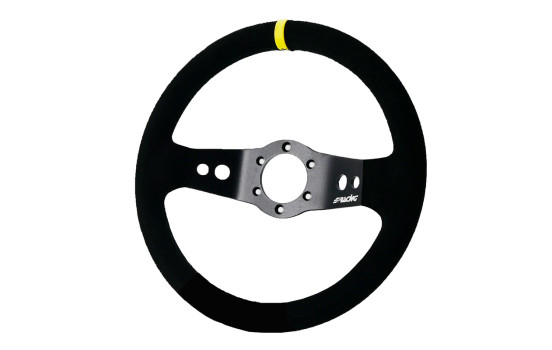 Volant sport Simoni Racing Rally 320mm - Daim Noir (Deep Dish - 47mm)