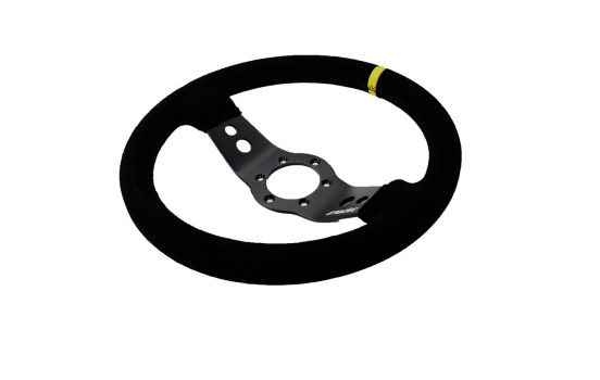 Volant sport Simoni Racing Rally 320mm - Daim Noir (Deep Dish - 47mm), Image 2