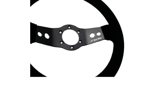 Volant sport Simoni Racing Rally 320mm - Daim Noir (Deep Dish - 47mm), Image 4