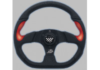 Volant Sport Simoni Racing X2 Poly / Pelle 'Formula' 330mm - Noir / Rouge