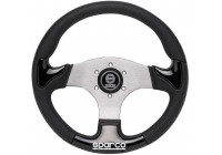 Volant Sport universel 'P222' Sparco - Noir / Aluminium - Diamètre 345mm