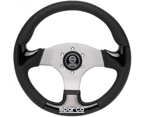 Volant Sport universel 'P222' Sparco - Noir / Aluminium - Diamètre 345mm