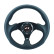 Volant sport universel Simoni Racing « Rolle » - Cuir écologique noir - Diamètre 300 mm