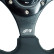 Volant sport universel Simoni Racing « Rolle » - Cuir écologique noir - Diamètre 300 mm, Vignette 3