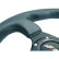 Volant sport universel Simoni Racing « Rolle » - Cuir écologique noir - Diamètre 300 mm, Vignette 4