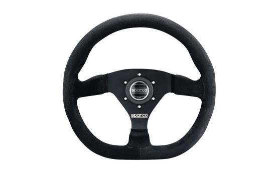 Volant Sport Universel Sparco 'L360 Flat' - Daim Noir - Diamètre 330mm